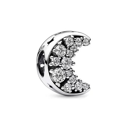 2025 New S925 Silver Spring Ball Bear Cross Pendant Suitable for Original Bracelets DIY Accessories Women's Charm Jewelry Gifts