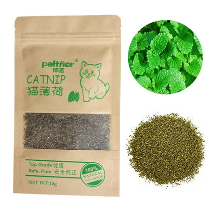 Natural Premium Catnip Cattle Grass Interactive Cat Non-toxic 10g Menthol Flavor Funny Cat Supplies Keep Pet Health Cat Toy