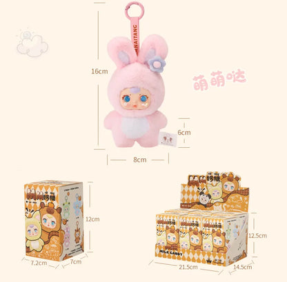 New Cute Milk Candy Keychain Mysterious Blind Box Car Key Decoration Backpack Pendant gift Doll A Birthday Present Blind Box