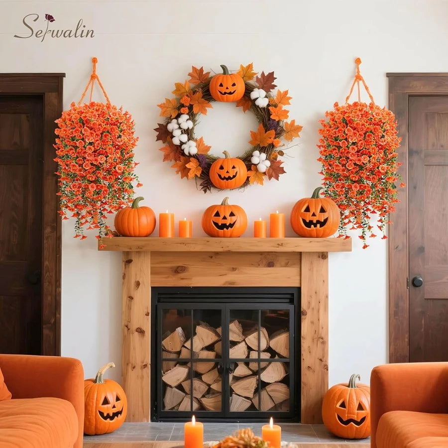 1/2Pcs Artificial Flowers Vine Morning Glory Wedding Bridal Home Room Table Festival Decor Outdoor Yard Garden Arch DIY Gift Box