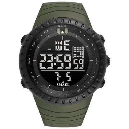 SMAEL Brand Men Electronics Watch Outdoor Sports Waterproof Big Dial Digital LED Alarm Digital-watch 1237 Sport Watch