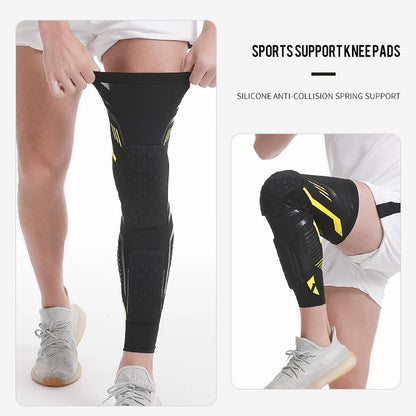 1PC Knee Compression Sleeve with Padded Protection - Breathable Leg Support for Basketball,Football,Running,Sport- Youth & Adult