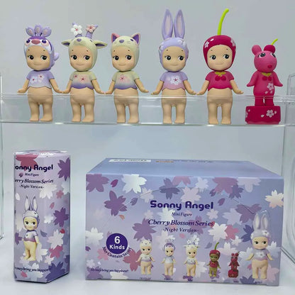 Sonny Angel Blind Box Purple Cherry Blossom Series Nigbt Minifigure Version Decoration Cute Mystery Surprise Giff