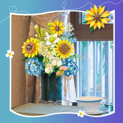 KNEW BUILT Mini Flower Bouquet 3D Model Building Blocks Ideal Holiday Gift for Girls or Versatile Decoration Kids Toys