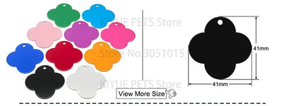Personalized Random Mix 20pcs Aluminum Pet Dog Tag Nameplate Pedant For Cat Collar Ring Anti-Lost Accessories