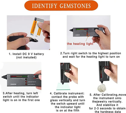 HOMEFISH Diamond Tester High Accuracy Diamond Tester Pen Jewelry Diamond Tester Professional Diamond Selector Diamond Tester Kit