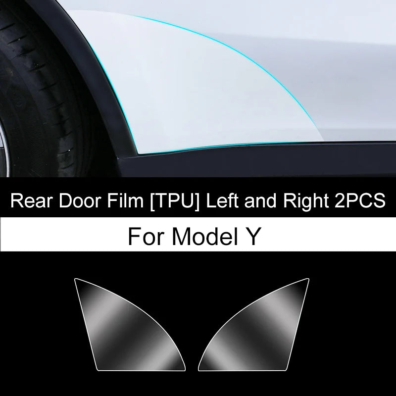 For Tesla Model3/Y 2017-2025 Front Door Rear Door Protective Film Invisible Car Clothing TPU Film Decoration for Model Y Juniper