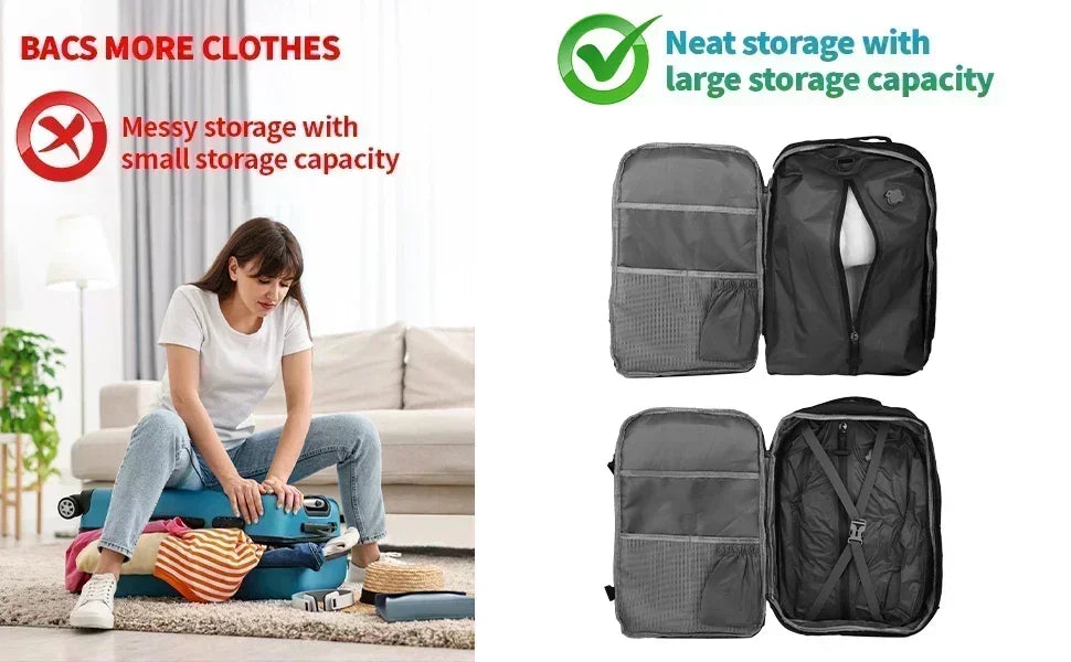 17L Vacuum Compression Bag with Air Pump Reusable Clothing Storage Bag Travel Compression Backpack Luggage Bag