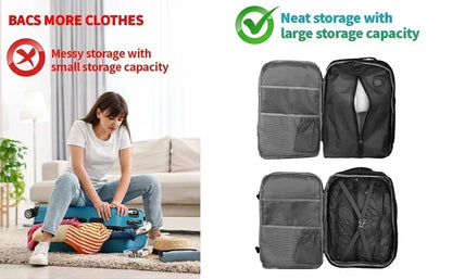 17L Vacuum Compression Bag with Air Pump Reusable Clothing Storage Bag Travel Compression Backpack Luggage Bag