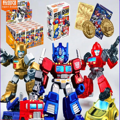 Blokees Transformation Optimus Shockwave Prime Megatron Starscream Bumblebee Anime Figure Robot Assembly Toys Blind Box Gifts