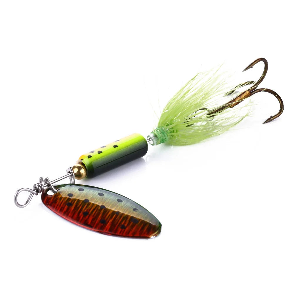 1PC 3.5g Metal VIB Lures Feather Sequins Wobbler Vibrations Spoon Fishing Bait Bass Artificial Hard Bait Cicada Fishing Tackle