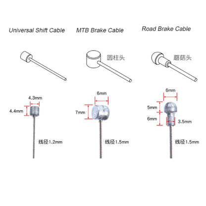 5/10PC Bicycle Brakes Line Road Mountain Bike Brake Cable Universal Bicycle Shift Cable Durable Road MTB Brake Shift Wire