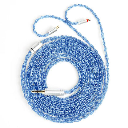 KBEAR ST12plus Earphone Cable 2m 8 Core 4N OFC Silver-plated Upgraded Cable 3.5/4.4mm MMCX/0.78mm 2Pin for CCZ KB03 KS1