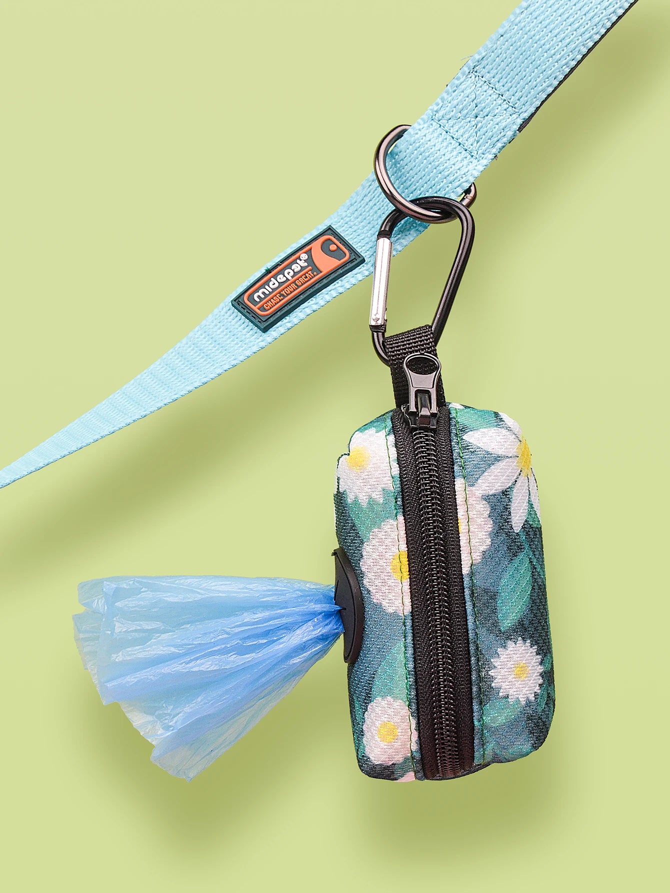 Abstract Designer Print Cute Design Pet Poop Bag Holder Dispenser Without Poop Bag And Leashes Can Attached With Any Dog Leashes