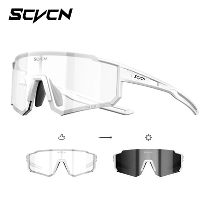 SCVCN Photochromic Sunglasses Outdoor Sports Bike Cycling Glasses Man MTB Climbing Glasses Women Driving Bicycle Eyewear New