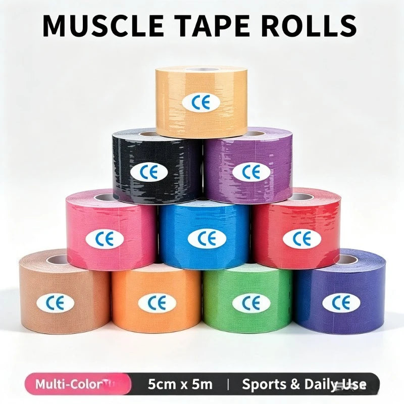 Sports Waterproof Kinesiology Tape Stickers Athletic Bandage Muscle Recovery Protector Strapping Pain Relief Tennis Gym