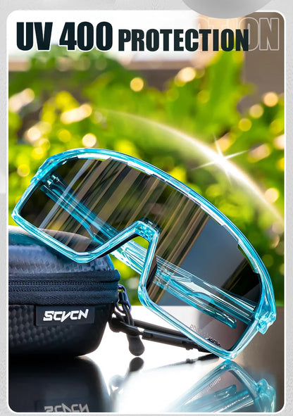 SCVCN Photochromic Cycling Glasses Hiking Drive Bicycle Sports Sunglasses Outdoor Running Sunglasses Men MTB Road Bike Glasses