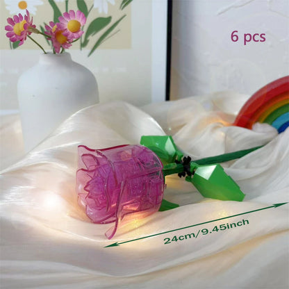KNEW BUILT Flower Bouquet 3D Model Toy Mini Build Blocks for Girl Plant Potted Assemble Brick Decoration Holiday Girlfriend Gift