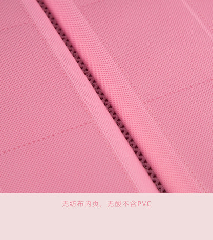Premium Zipper 4/9/12 Pocket PU Card Binder - Aesthetic Pink & White Album for Pokemon Cards, Game Collection & Fan Photos