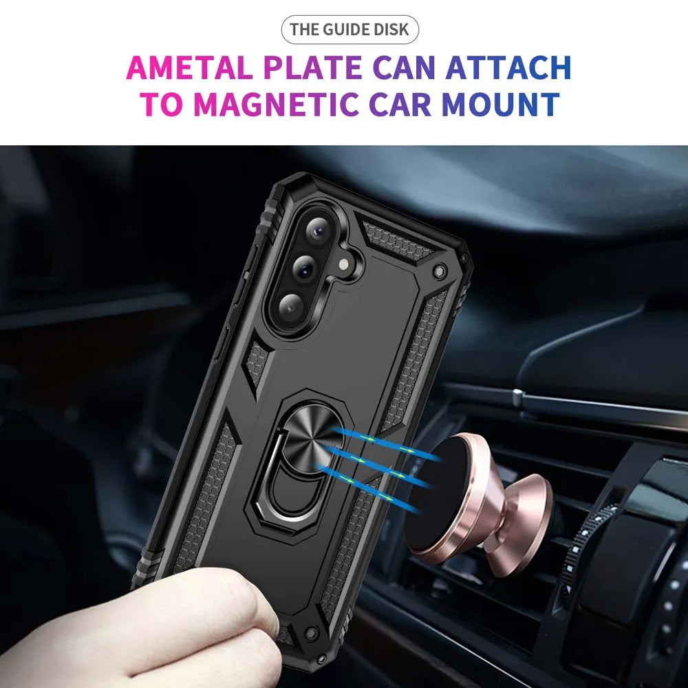 Shockproof Armor For Samsung Galaxy A56 A36 A26 5G Case Phone Case Ring Stand Bumper Silicone Phone Back Cover