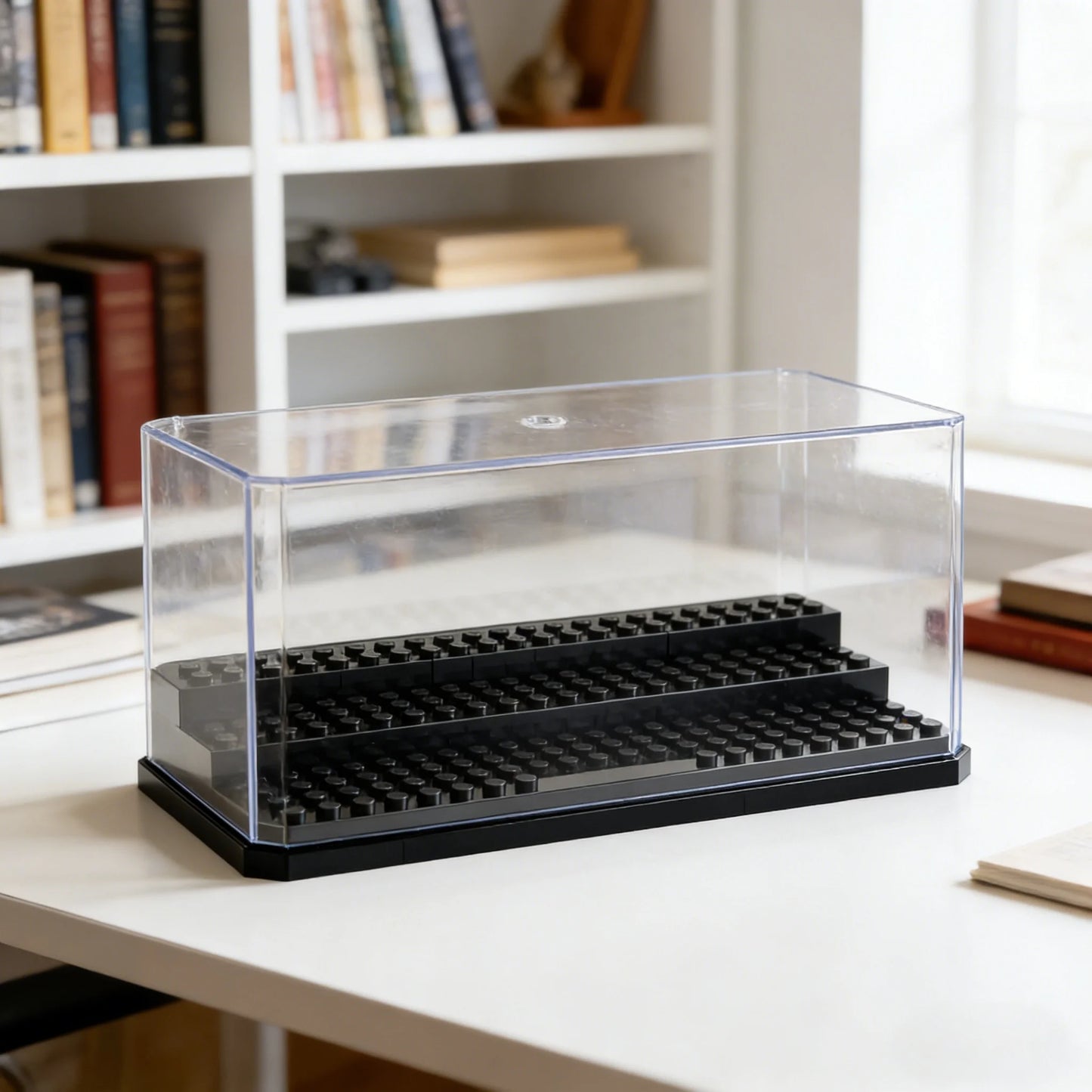 1pc 3-Tier Universal Minifigure Storage Box, Acrylic Collection Display Case, Dustproof Minifigure Organizer Compatible