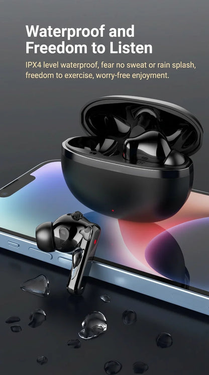 KaiAqua Original Noise-Cancelling TWS Earbuds Bluetooth Lightweight Enhanced Sound Comfort Fit IPX5 Waterproof Sports Daily Use
