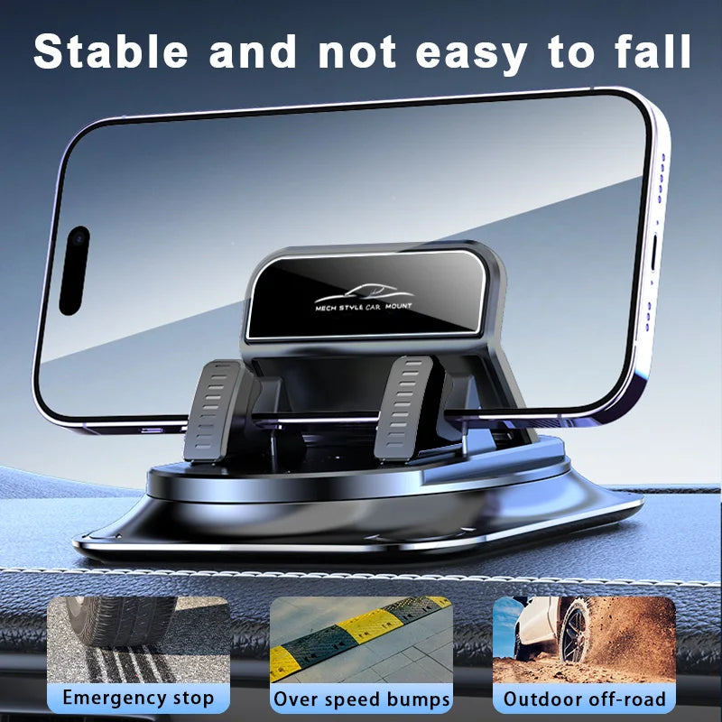 Kebidumei Car Phone Holder Car Dashboard Support Bracket Mount Anti-Slip Pad Universal 360 degree Rotatable Navigation Holder