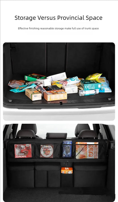 JFBONIN Car Trunk Storage Bag SUV Car Seat Back Hanging Bag Multi Functional Storage Mesh Bag Car Interior Storage Items