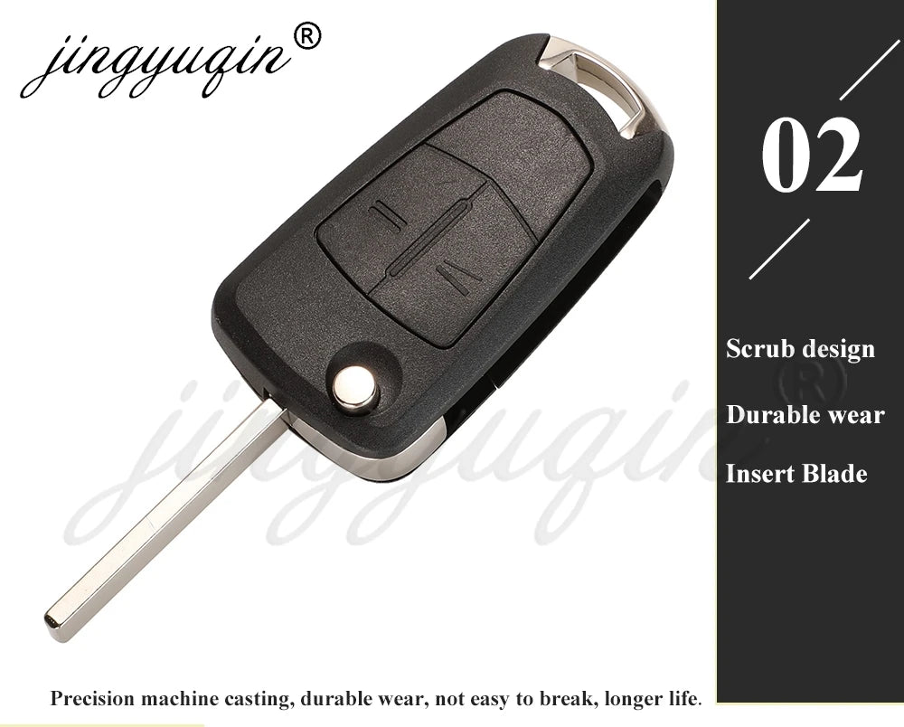 jingyuqin Flip Remote Car Key 433Mhz For Opel/Vauxhall Astra H 2004-2009 Zafira B 2005-2013 Vectra C 2002-2008 Corsa D 2007-2012