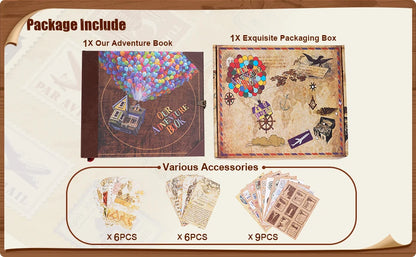 Our Adventure Book 146 Page Diy Handmade Photo Album Scrapbook Retro Kraft Album Anniversary Wedding Memory Valentine's Day Gift