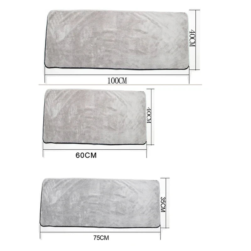 100x40 60x40cm Microfiber Car Wash Towel Fast Drying Auto Cleaning Extra Soft Cloth High Water Absorption For Wash Accessorie