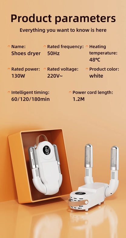 HOMEFISH Intelligent Shoe Dryer Quick Drying Deodorizing Sterilizing Adjustable Timer Household Shoe Warmer And Heater