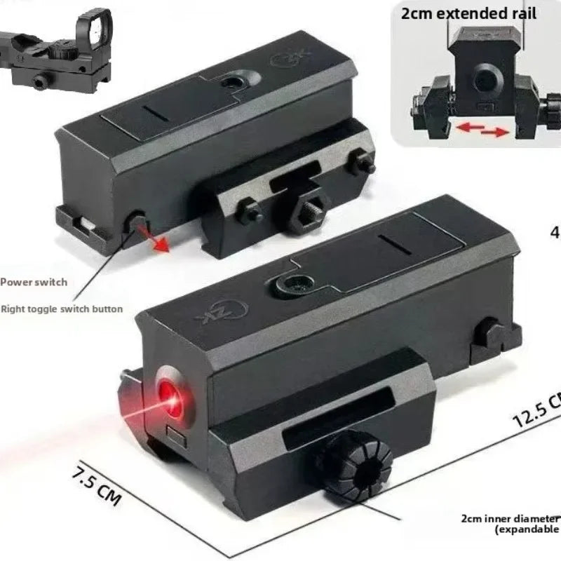 Optimized Low Profile Structure Stable Nylon Low Profile Seat Red Laser Calibrator 20-22mm Rail Space Saving Parts