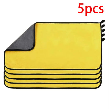 1/2/3/6/10pcs 30X60cm Microfiber Car Cleaning Towels Soft Quick Drying for Windows Mirrors Wiping Rags Double Layer Wash Cloth