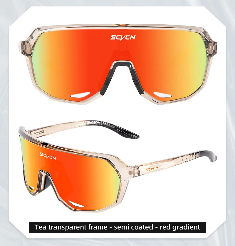 SCVCN Men Cycling Glasses Photochromic Sunglasses Mountain Bike Road Bicycle Eyewear MTB Cycle Goggles Sports UV400 Glasses Hot