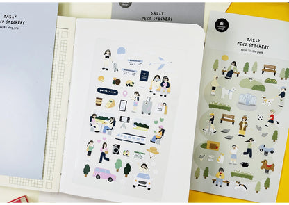 Korean Import Suatelier Travel Home Life Study Friend Stickers Scrapbooking Diy Journaling Diary Stationery Sticker School Gift