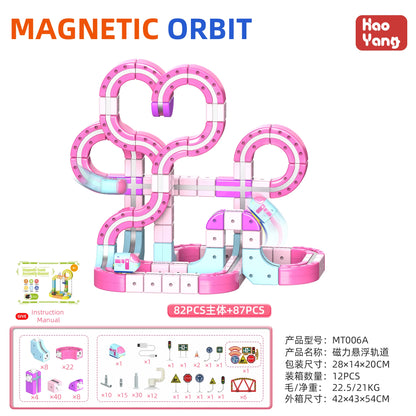 Sell Well Anti-Gravity Magnetic Attraction Track Train Changeable Magnetic Magic Rail Car Electric Train Toy