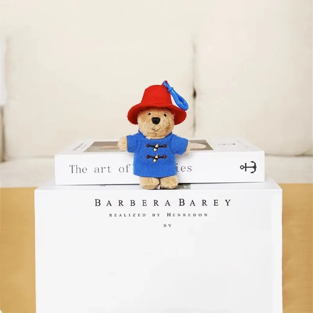 New Cute Paddington Bear Plush Doll Key Chain Chain School Bag Pendant Accessories Small Pendant Children's Plush Toy 11x4x2cm