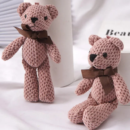 16cm Soft Stuffed Pineapple Bear Plush Toys Mini Teddy Bear Dolls Toy Small Gift for Party Wedding Keychain Bag Pendant Toy Gift
