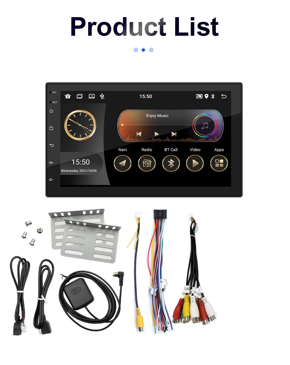 7 9 10"2 Din Car Audio Android 13 Android auto Wireless Carplay 64G Automotive Multimedia Player BT GPS Car intelligent Systems