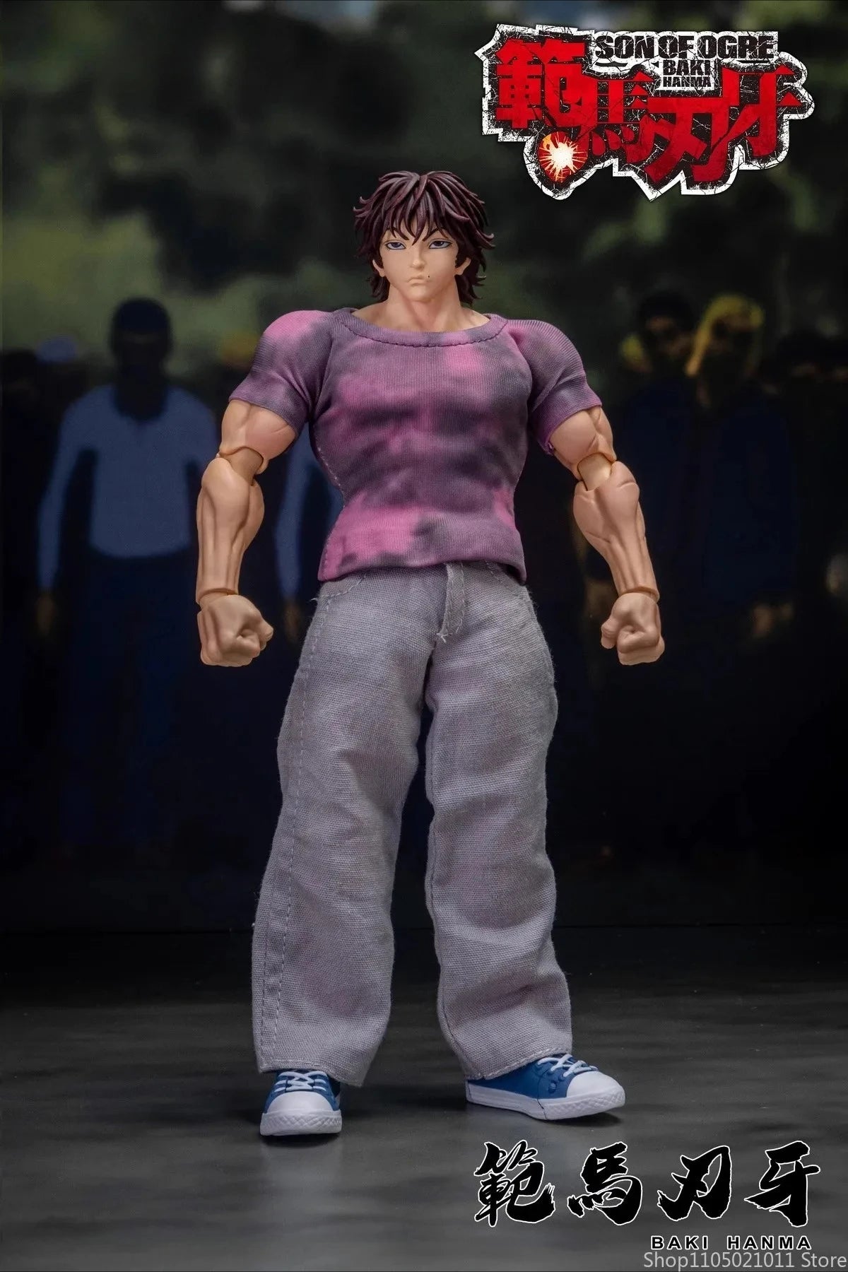 1/12 Scale Anime Baki Hanma Oni Action Figure Real Man Assembly Model Figurine Office Desktop Decoration Ornaments Boy'S Gifts