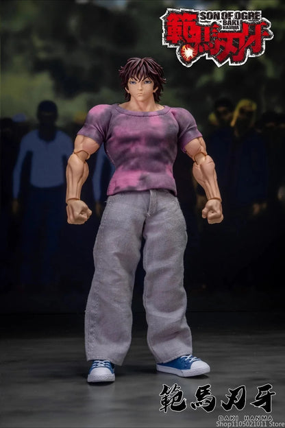 1/12 Scale Anime Baki Hanma Oni Action Figure Real Man Assembly Model Figurine Office Desktop Decoration Ornaments Boy'S Gifts