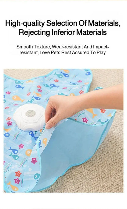 Cat Toys Interactive Hide and Seek Cat Toy with Mouse Squeaky Motion Activated Moving Concealed Feathers Kitten Teaser Toy