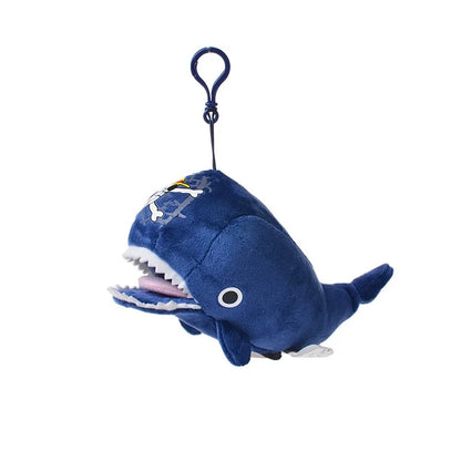 Original 15cm Anime One Piece Raab Laboon Plush Keychain Pendant Toys Whale Marine Animal Soft Stuffed Dolls Child Birthday Gift