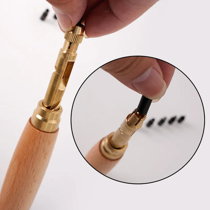 Automatic Belts Punch Replaceable Mute Rotary Punching Punchers Leather Punch Watch Craft Tool Hole Punch Screw Drill Tip Die