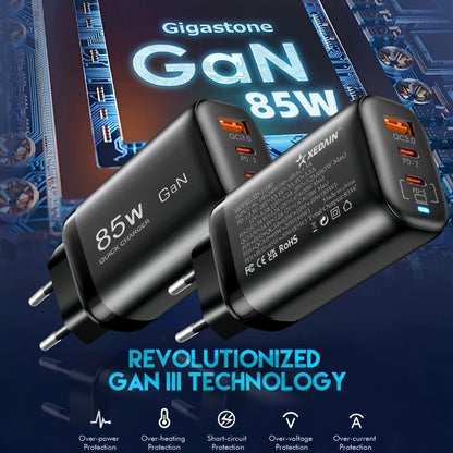 Real 85W GaN Type C Charger USB QC3.0 For Laptop Ipad PPS PD 65W Fast Charge For Samsung Xiaomi iPhone 6-16 Pro Max Mobile Phone