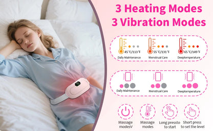 Portable Heated Massage Warming Palace Belt Intelligent Heating Waist Device for Girls Menstrual Period Auntie