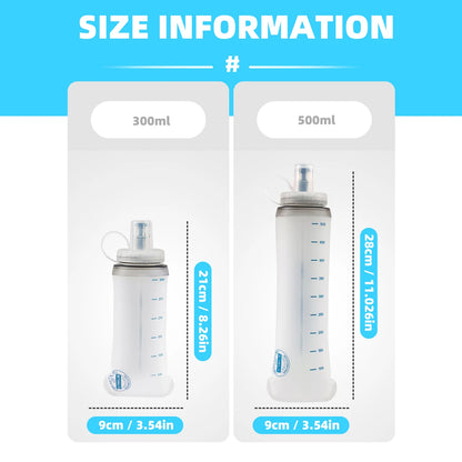 WRELS Sports Water Bottles BPA-Free Collapsible Soft Flask Running Camping Hiking Hydro Flask Soft Water Bottle for Hydration
