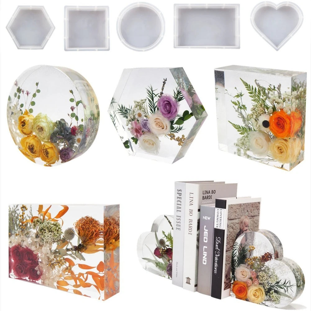 Large Silicone Molds For Resin Large Heart Resin Mold Deep Heart Mold For Flower Preservation Bookend Epoxy Resin Casting Mould