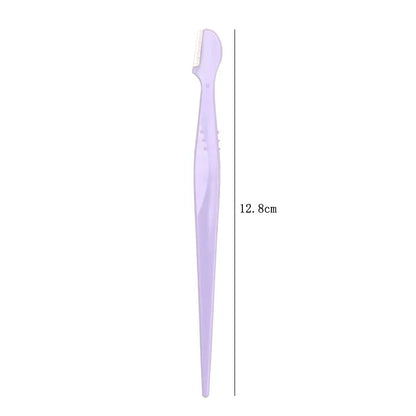 Karsyngirl 2/3/5Pcs Straight Handle Round Head Eyebrow Trimmer Beauty Tools Beginner Anti-scratch Eyebrow Trimmer Eyebrow Razor